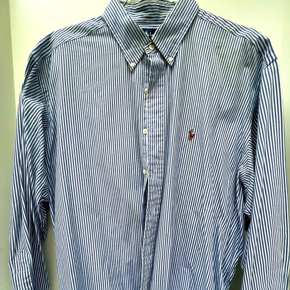 RL button down shirt, ‘Yarmouth’, 100% cotton pinpoint Oxford.